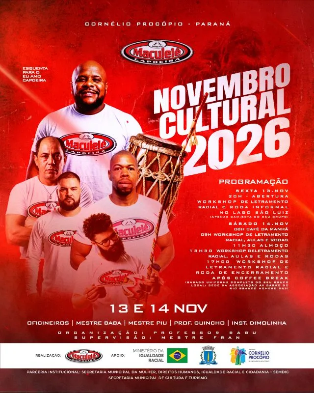 Cartaz do Novembro Cultural 2026
